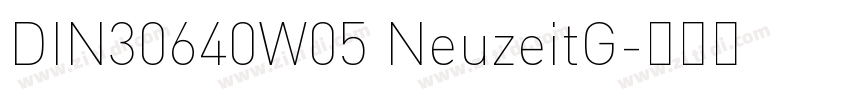 DIN30640W05 NeuzeitG字体转换